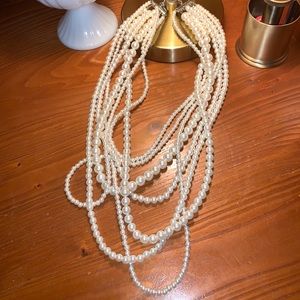 Large Layered Pearl Necklace